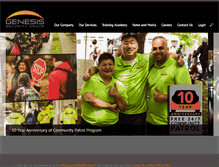 Tablet Screenshot of genesissecurity.com